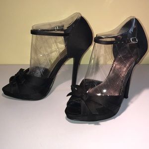 Satin black Delicious High Heels